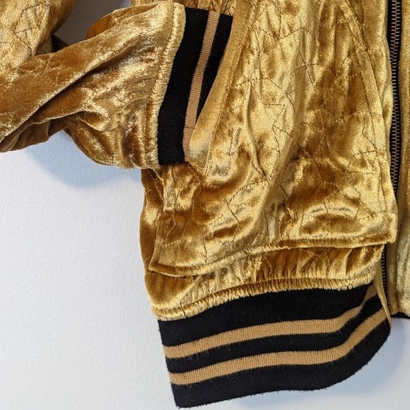 Jolt Gold Velour Embroidered Stars Jacket - Picture 3 of 10